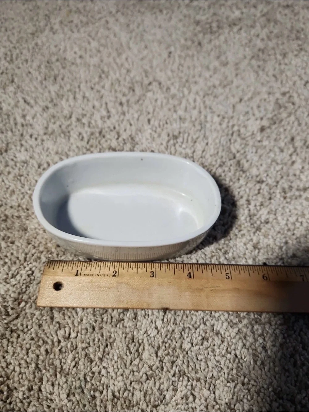Vintage White Ceramic Oval Planter Liner Base Undertray Replacement Drip Saucer